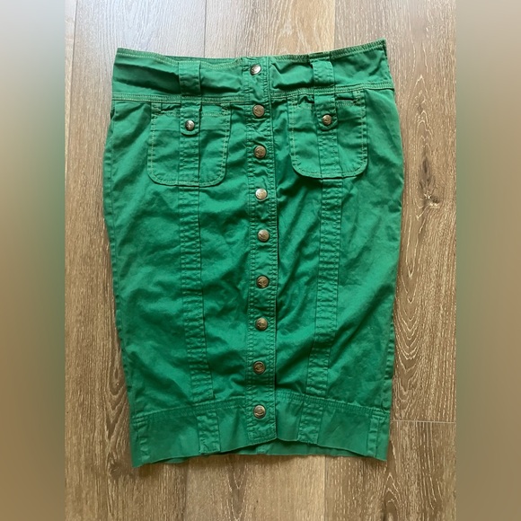 Roberto Cavalli Y2K Green Pencil Skirt - Picture 1 of 6